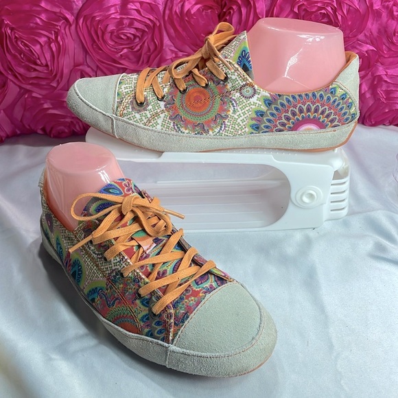 (A2) DESIGUAL, multi-coloured printed sneakers,‎ size 40/9 USA - Picture 3 of 13